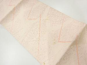 アンティーク　花に抽象模様織出し袋帯（材料）